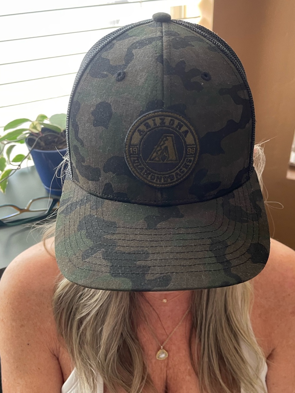 Arizona Diamondbacks Camo Trucker Baseball Hat Cap